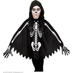 Spook & Skelet Kostuum | Scotty Skelettie Poncho Kind | One Size | Halloween | Verkleedkleding